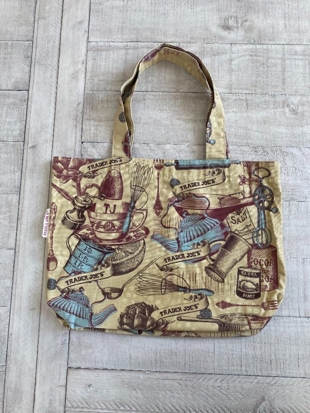 Vintage Trader Joe's Retro Kitchen Canvas Tote Bag